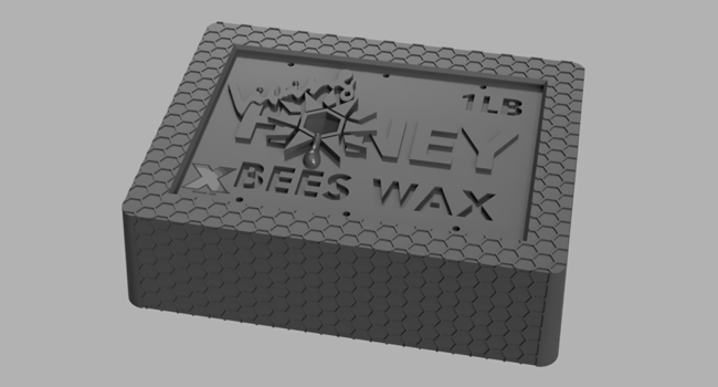 3D modeled beeswax mold